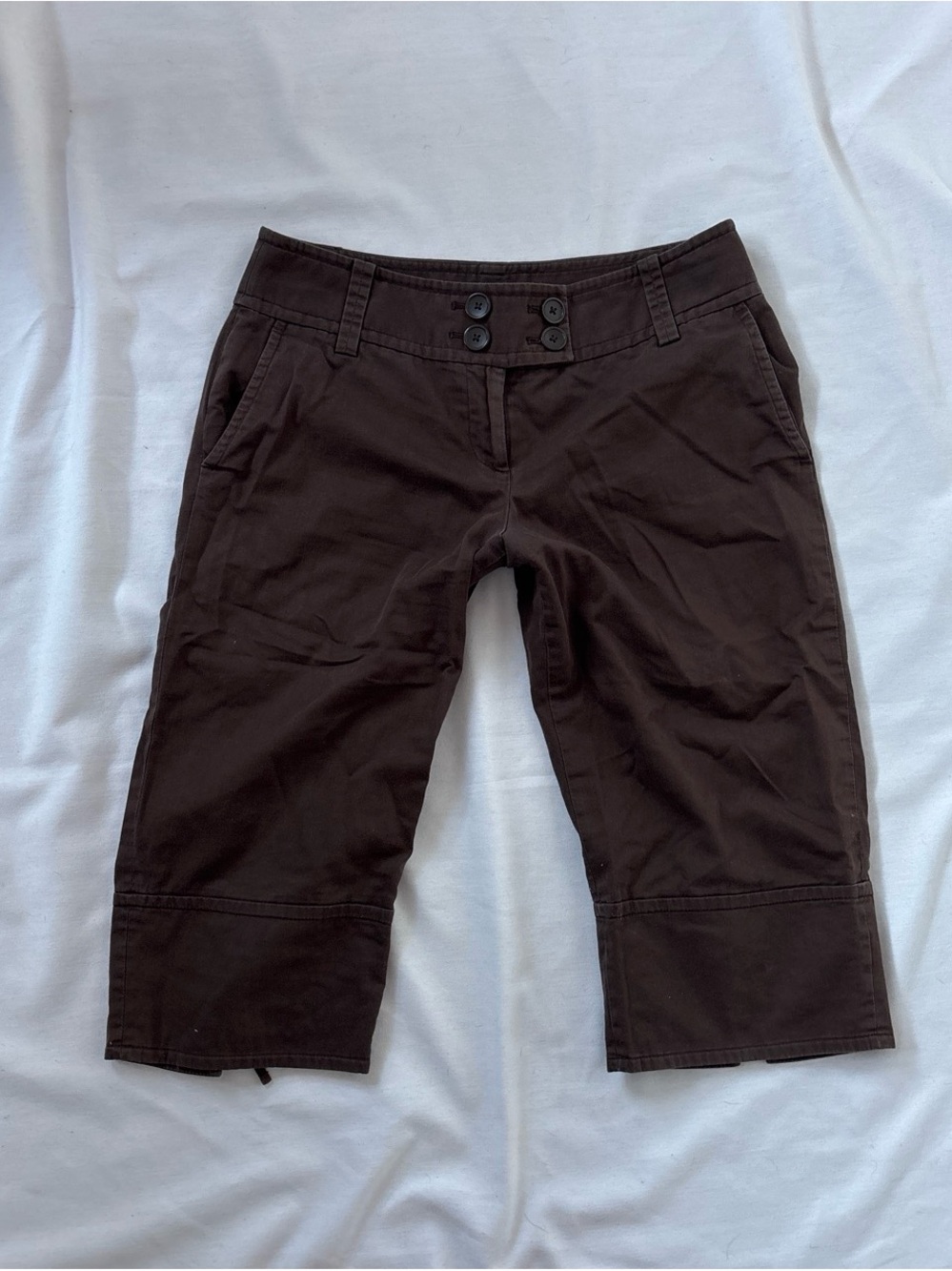 LOFT Marisa linen Cotton Blend Brown Pants